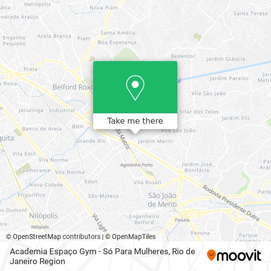 Mapa Academia Espaço Gym - Só Para Mulheres