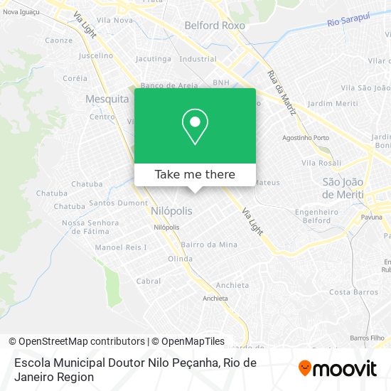 Mapa Escola Municipal Doutor Nilo Peçanha