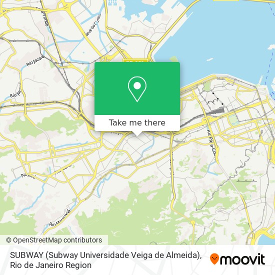 SUBWAY (Subway Universidade Veiga de Almeida) map