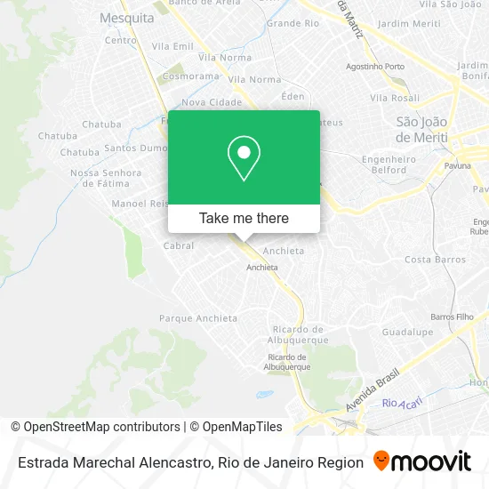 Estrada Marechal Alencastro map