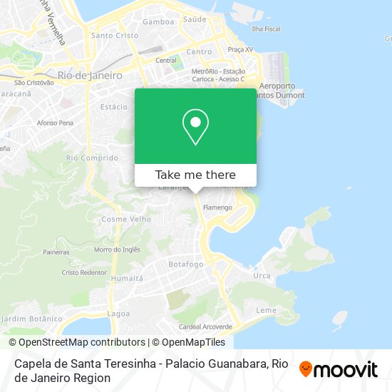 Mapa Capela de Santa Teresinha - Palacio Guanabara