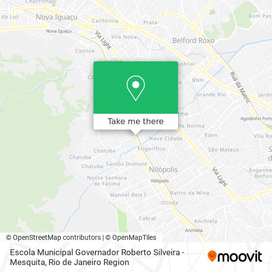 Mapa Escola Municipal Governador Roberto Silveira - Mesquita