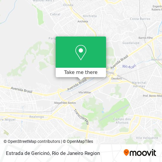 Estrada de Gericinó map