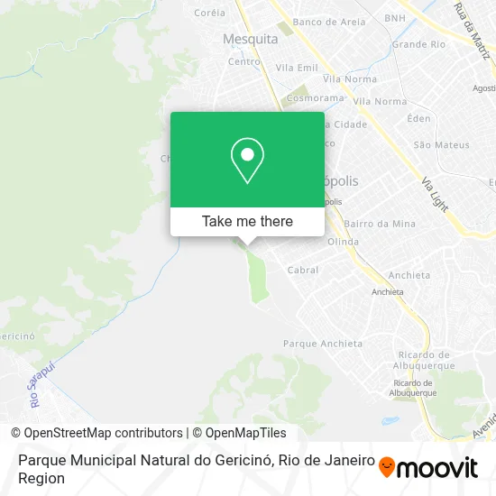 Parque Municipal Natural do Gericinó map