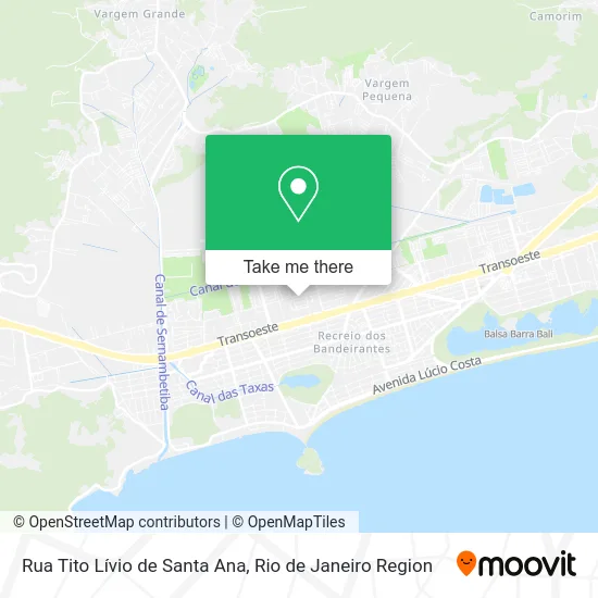 Rua Tito Lívio de Santa Ana map