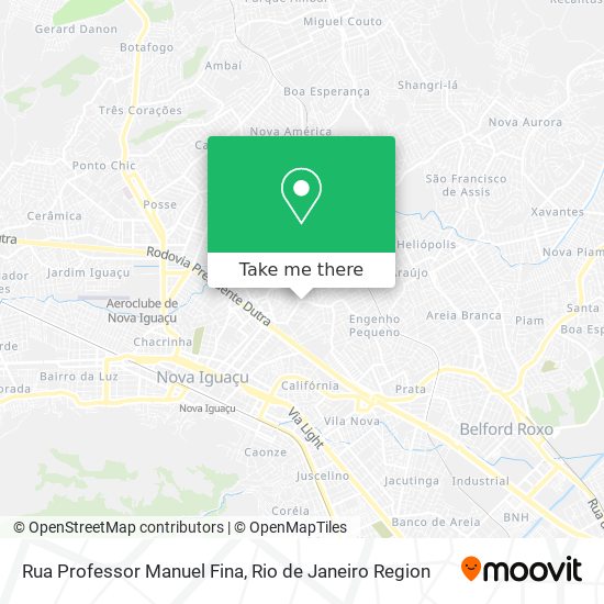 Mapa Rua Professor Manuel Fina