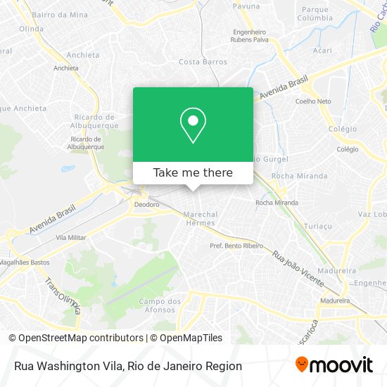 Rua Washington Vila map