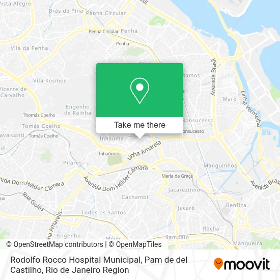 Rodolfo Rocco Hospital Municipal, Pam de del Castilho map