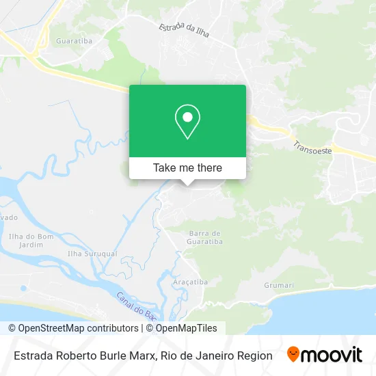 Estrada Roberto Burle Marx map