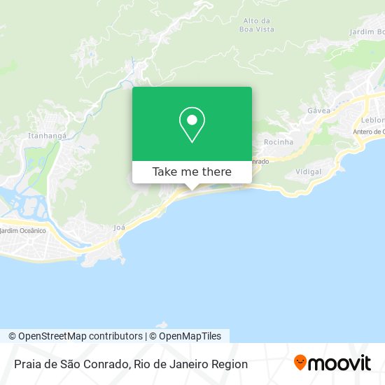 Praia de São Conrado map