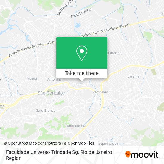 Mapa Faculdade Universo Trindade Sg