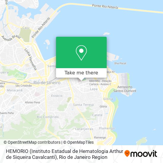 Mapa HEMORIO (Instituto Estadual de Hematologia Arthur de Siqueira Cavalcanti)