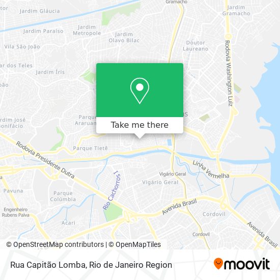 Mapa Rua Capitão Lomba