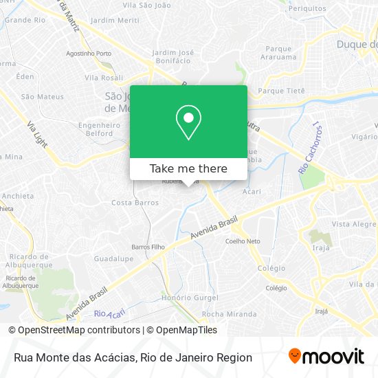 Mapa Rua Monte das Acácias