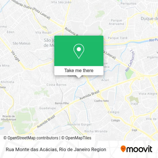 Rua Monte das Acácias map