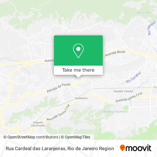 Mapa Rua Cardeal das Laranjeiras