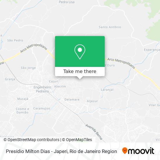 Presídio Milton Dias - Japeri map