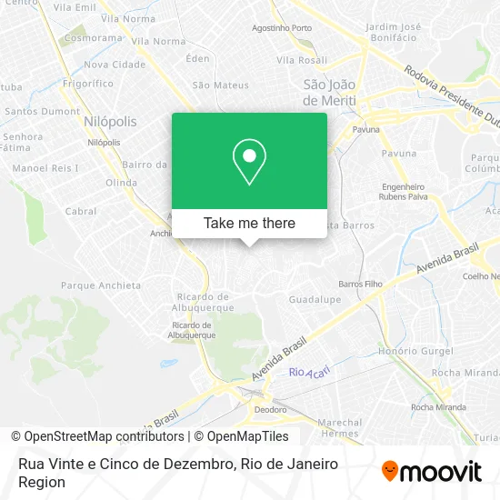 Rua Vinte e Cinco de Dezembro map