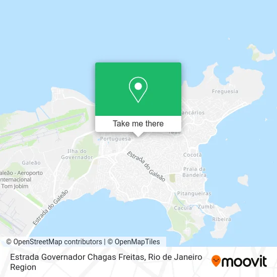 Estrada Governador Chagas Freitas map