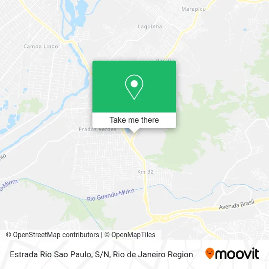 Estrada Rio Sao Paulo, S/N map