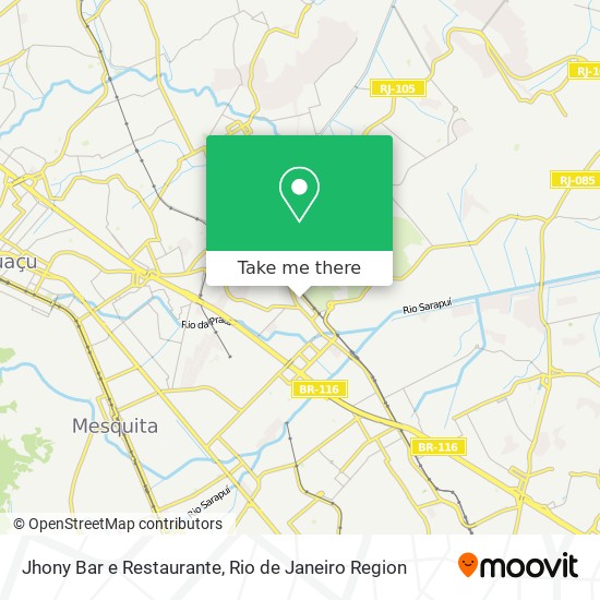 Mapa Jhony Bar e Restaurante