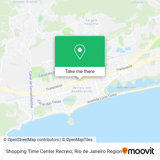 Shopping Time Center Recreio map