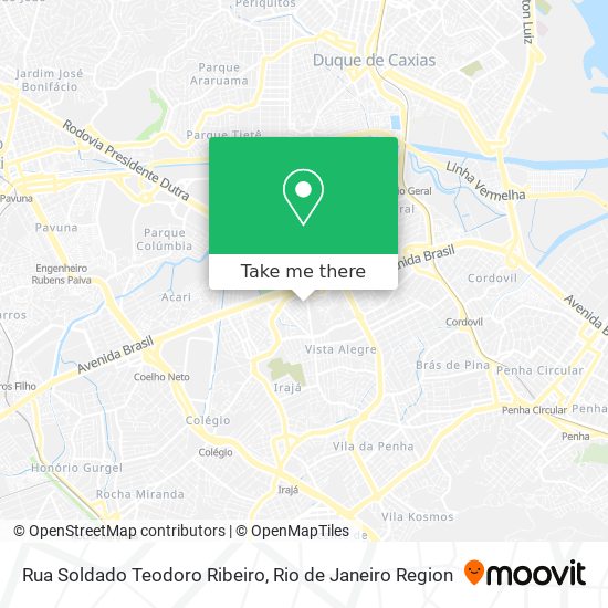 Mapa Rua Soldado Teodoro Ribeiro