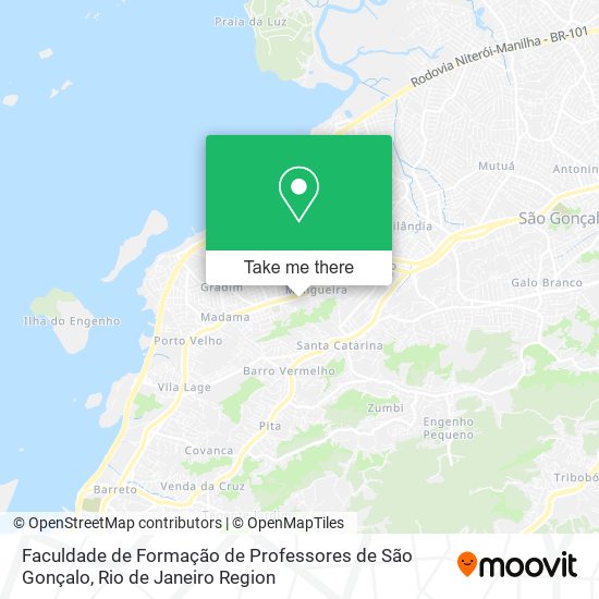 Mapa Faculdade de Formação de Professores de São Gonçalo