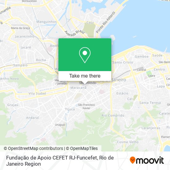 Mapa Fundação de Apoio CEFET RJ-Funcefet