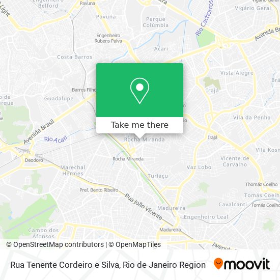 Rua Tenente Cordeiro e Silva map