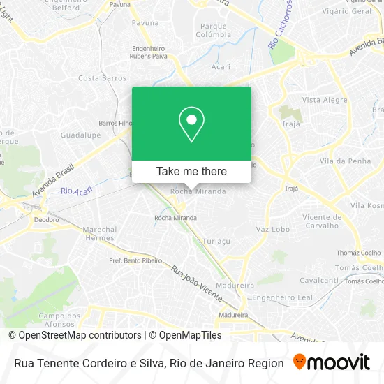 Rua Tenente Cordeiro e Silva map
