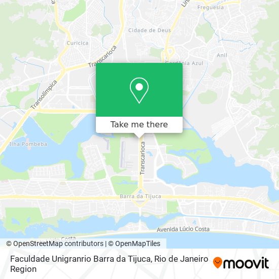 Faculdade Unigranrio Barra da Tijuca map