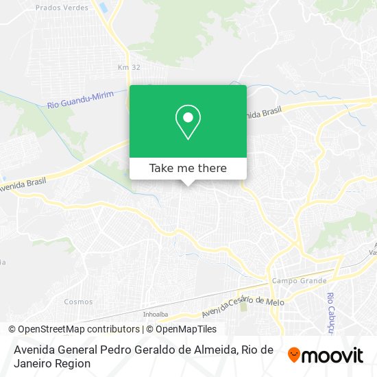 Mapa Avenida General Pedro Geraldo de Almeida