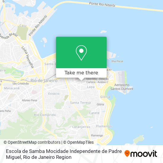 Mapa Escola de Samba Mocidade Independente de Padre Miguel