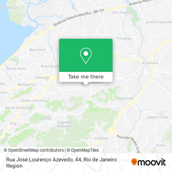 Mapa Rua José Lourenço Azevedo, 44