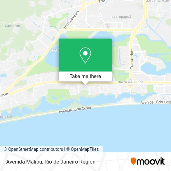 Avenida Malibu map