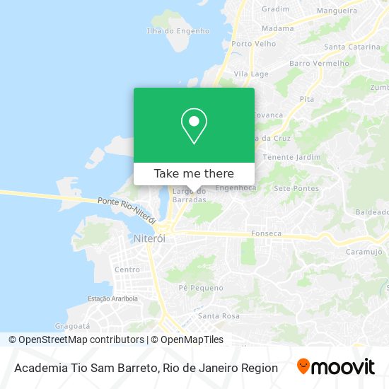 Academia Tio Sam Barreto map