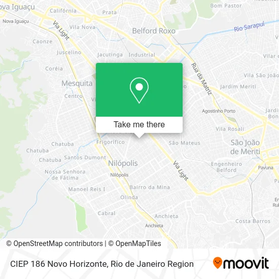 CIEP 186 Novo Horizonte map