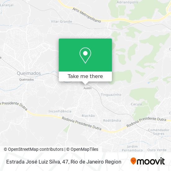 Mapa Estrada José Luiz Silva, 47