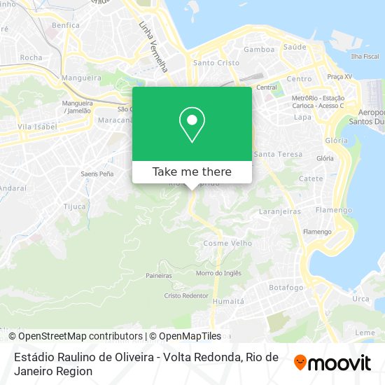 Mapa Estádio Raulino de Oliveira - Volta Redonda