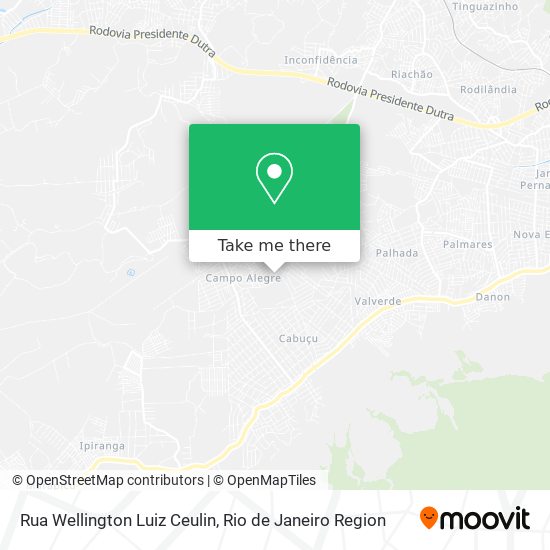 Rua Wellington Luiz Ceulin map