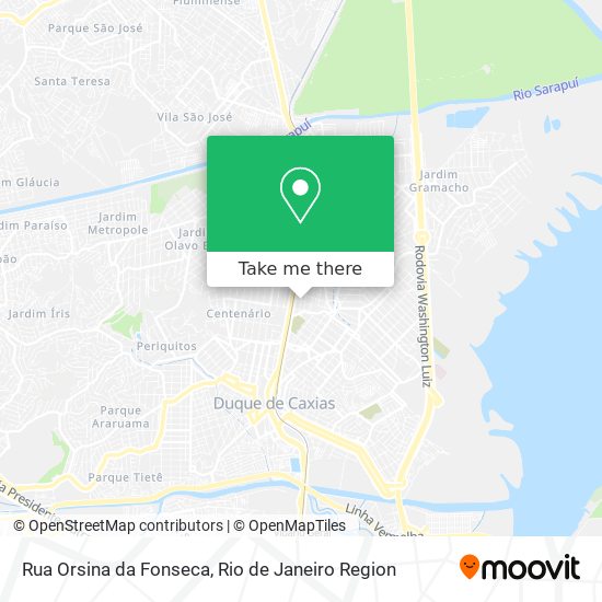 Mapa Rua Orsina da Fonseca