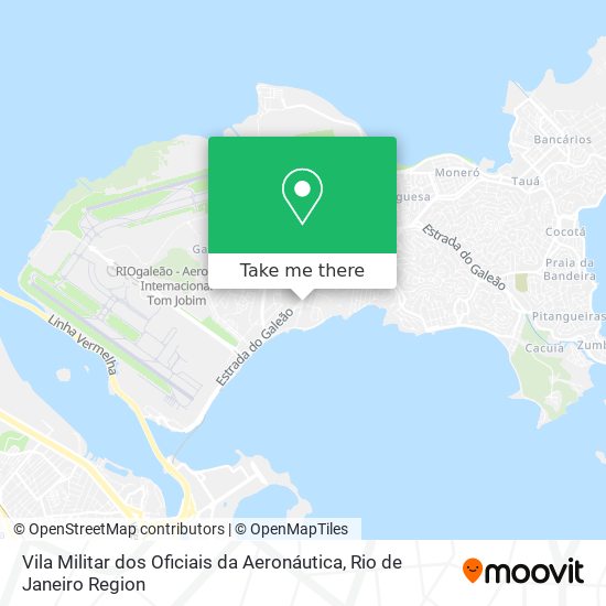 Mapa Vila Militar dos Oficiais da Aeronáutica