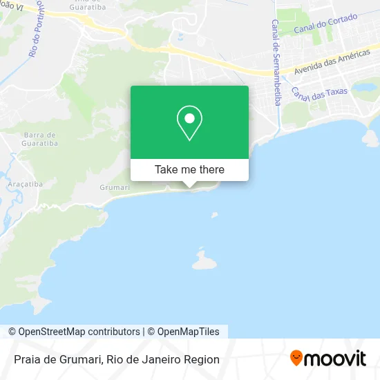 Praia de Grumari map