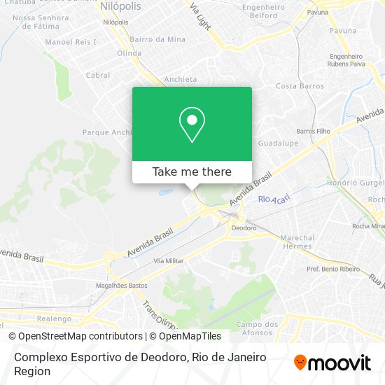 Mapa Complexo Esportivo de Deodoro