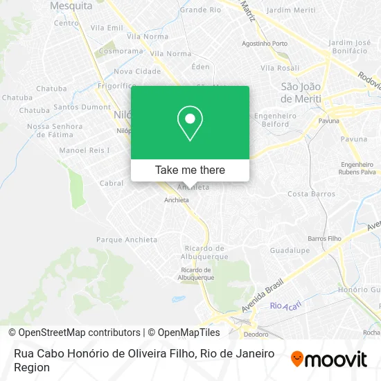 Rua Cabo Honório de Oliveira Filho map
