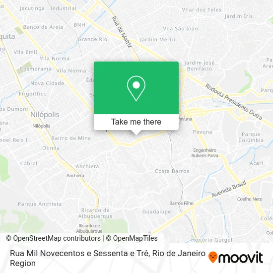 Rua Mil Novecentos e Sessenta e Trê map