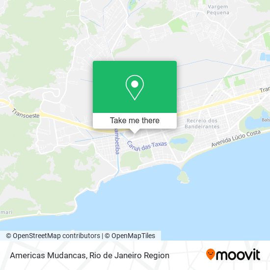 Americas Mudancas map