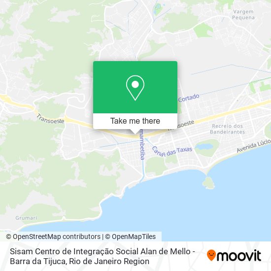 Mapa Sisam Centro de Integração Social Alan de Mello - Barra da Tijuca