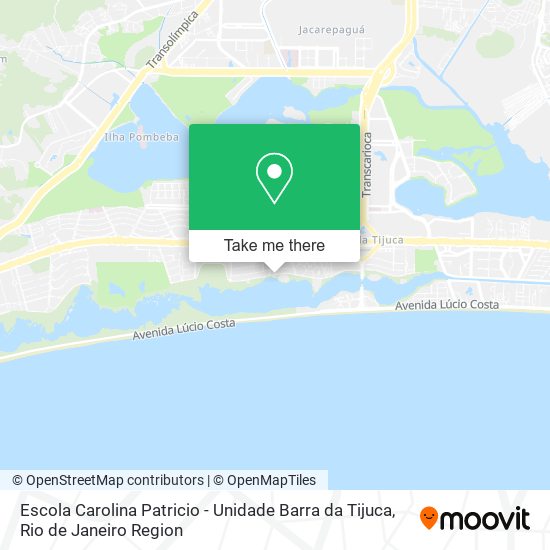 Mapa Escola Carolina Patricio - Unidade Barra da Tijuca